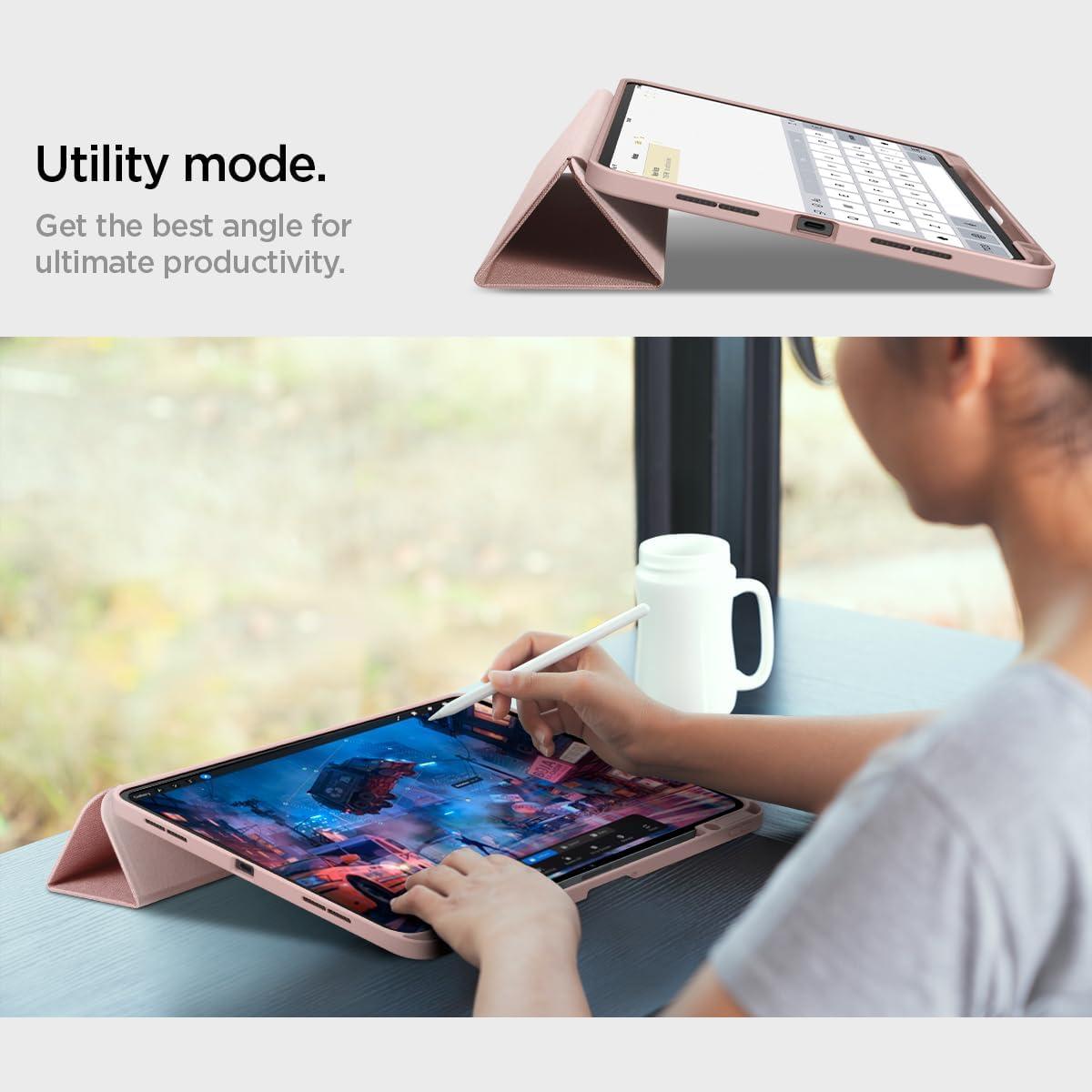 imageSpigen iPad Pro 13 GlastR EZ Fit amp iPad Pro 13 Urban Fit Rose Gold amp iPad Pro Camera Lens Protector