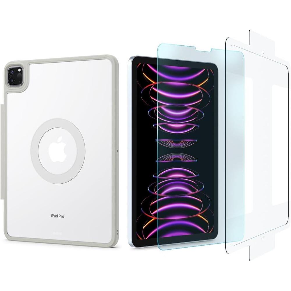 imageSpigen iPad Pro 11 Air Skin Pro OneTap Gray amp iPad Pro 11 iPad Air 54 109 GlastR EZ Fit 1P