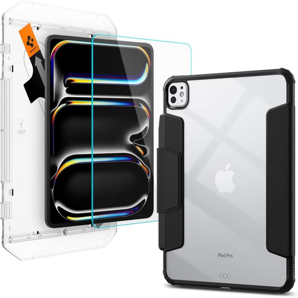 imageSpigen iPad Pro 11 Ultra Hybrid Pro Black amp Spigen iPad Pro 11 GlastR EZ Fit