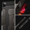 Spigen for iPad Pro 11 inch Case M2 4th Generation (2022) / 3rd Generation (2021) / 2nd Generation (2020) / 1st Generation (2018), Rugged Armor Pro Protective Tri-Fold Cover with Pencil Holder, Black(Gunmetal)