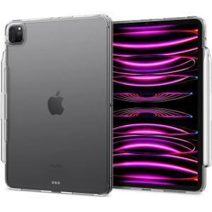 Spigen for iPad Pro 11 inch Case M2 4th Generation (2022) / 3rd Generation (2021) / 2nd Generation (2020) / 1st Generation (2018), Air Skin Hybrid with Pencil Holder, Crystal Clear(Crystal Clear)