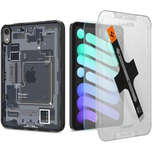 Spigen iPad Mini 8.3″ A17 Pro Ultra Hybrid Zero One Black & iPad Mini 7 & 6 Glas.tR EZ Fit (1P)