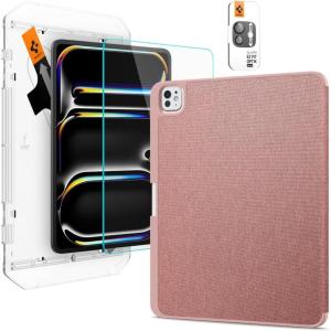 Spigen iPad Pro 13″ Glas.tR EZ Fit & iPad Pro 13″ Urban Fit Rose Gold & iPad Pro Camera Lens Protector