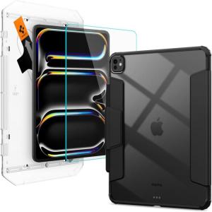 Spigen iPad Pro 13″ Ultra Hybrid Pro Black & Spigen iPad Pro 13″ Glas.tR EZ Fit