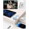 Spigen for USB C Wall ChargerGaN III 352 35W 2 Ports Compact Foldable Dual PD PPS Fast Charging Block Adapter Compatible with iPhone 17 16 15 14 iPad AirPods Galaxy S25 S24 Fold Flip Pixel 10 – White(Black Dual (65W))
