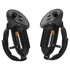 Spigen Silicone Fit Designed for Meta Quest 3 / Quest 3S / Quest 3S Xbox Edition Controller Grips, Non-Slip Adjustable Controller Strap with Battery Opening – Black(Black)