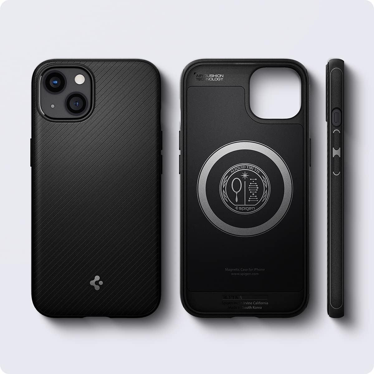 imageSpigen Mag Armor MagFit Compatible with MagSafe Designed for iPhone 13 Mini Case 2020 Matte Black