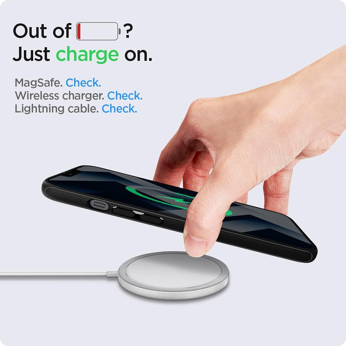 imageSpigen Mag Armor MagFit Compatible with MagSafe Designed for iPhone 13 Mini Case 2020 Matte Black