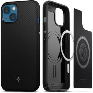 Spigen Mag Armor (MagFit) Compatible with MagSafe Designed for iPhone 13 Mini Case (2020) – Matte Black