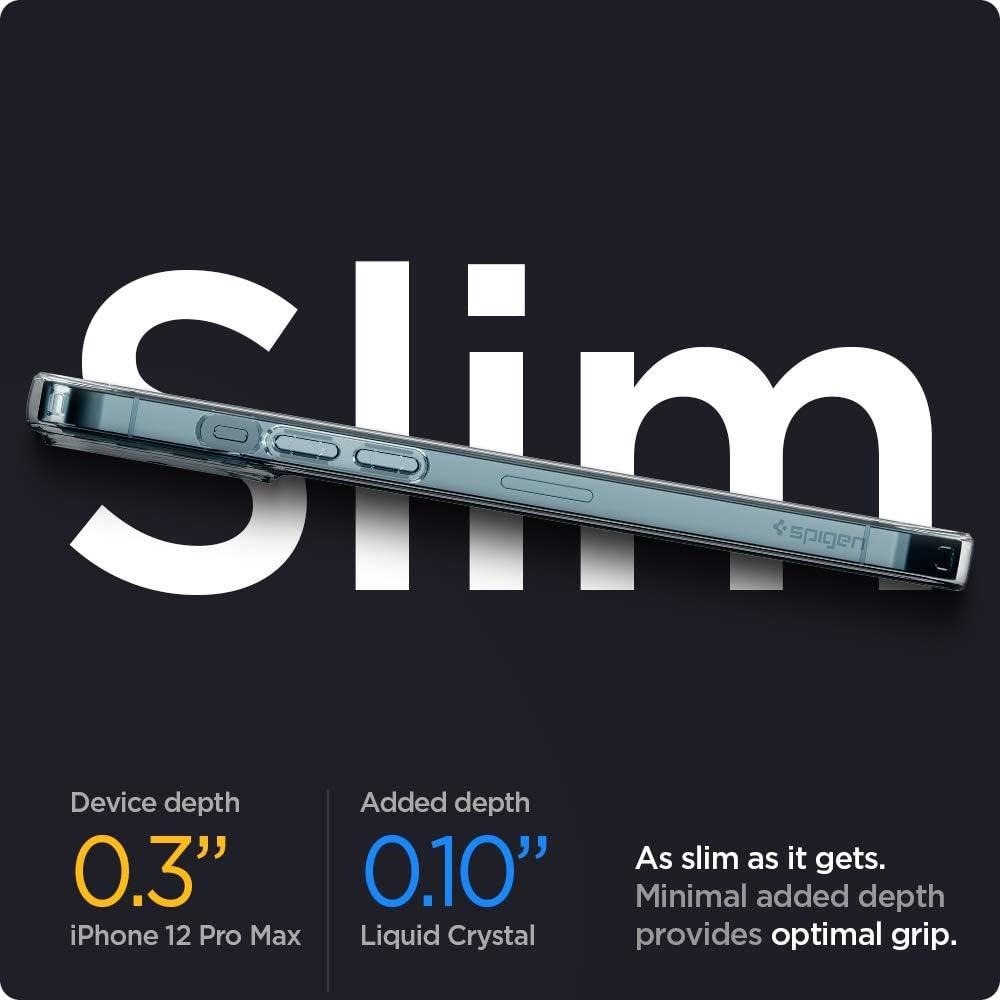 imageSpigen Liquid Crystal Case Compatible with iPhone 12 Pro and Compatible with iPhone 12 Crystal ClearCrystal Clear