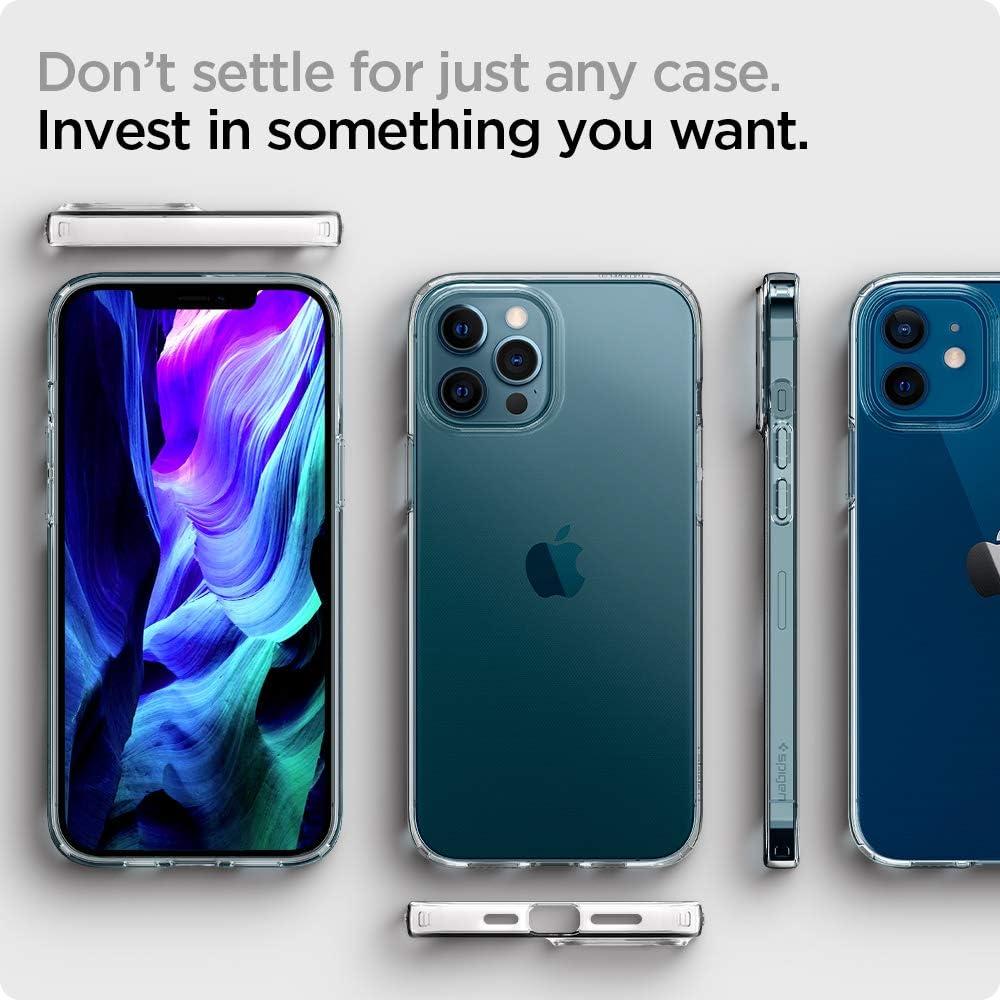imageSpigen Liquid Crystal Case Compatible with iPhone 12 Pro and Compatible with iPhone 12 Crystal ClearCrystal Clear
