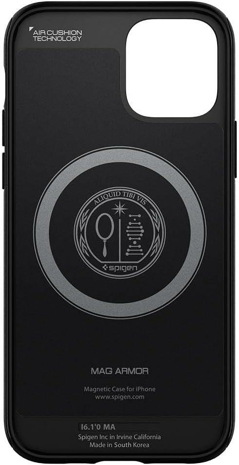 imageSpigen Mag Armor Case Compatible with iPhone 12 Pro and Compatible with iPhone 12 Matte BlackMatte Black