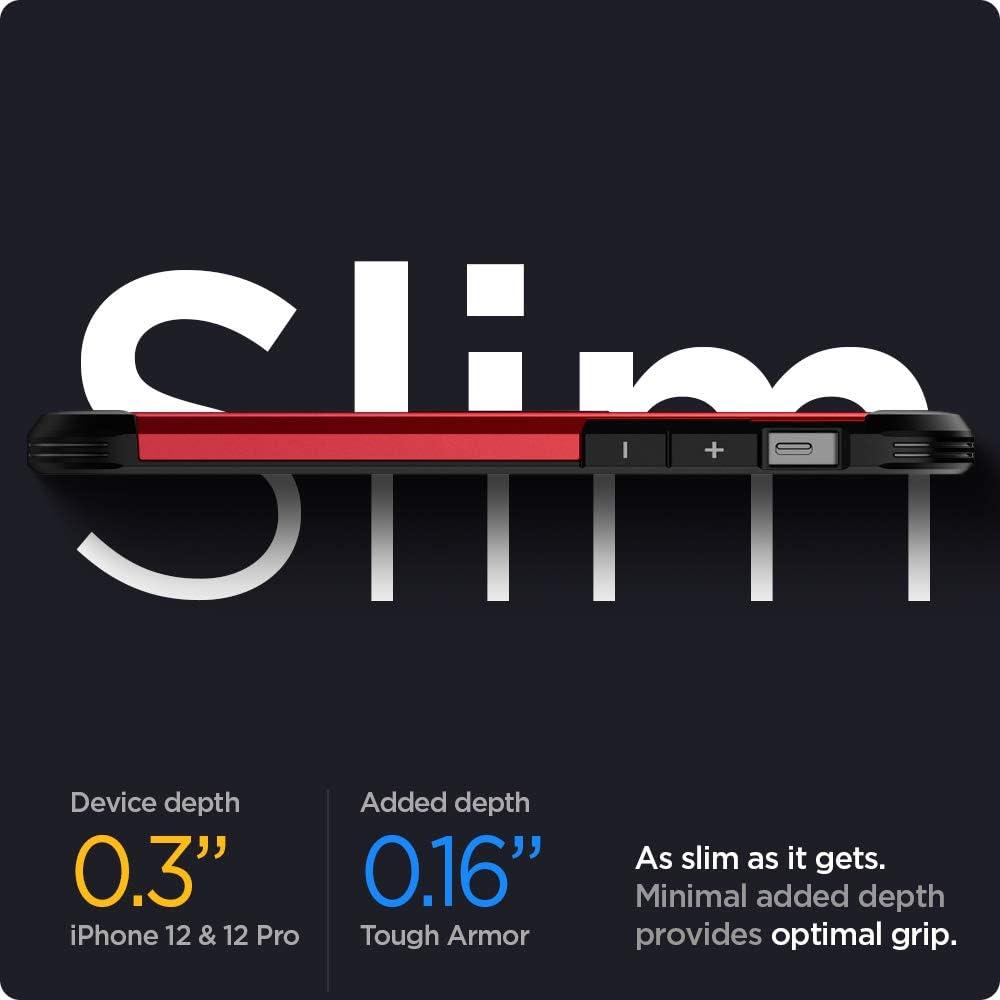 imageSpigen for iPhone 12 Pro Case Tough Armor Case for iPhone 12 amp 12 Pro BlackRed