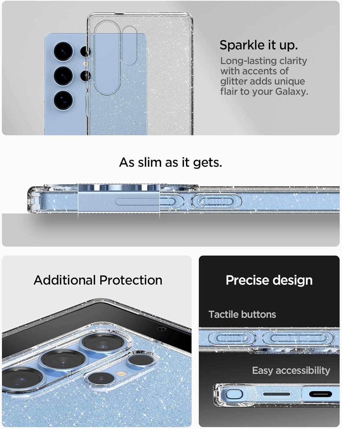 imageSpigen Liquid Crystal Designed for Galaxy S25 Ultra Case 2025 AntiYellowing MilitaryGrade Protection Space CrystalCrystal Quartz