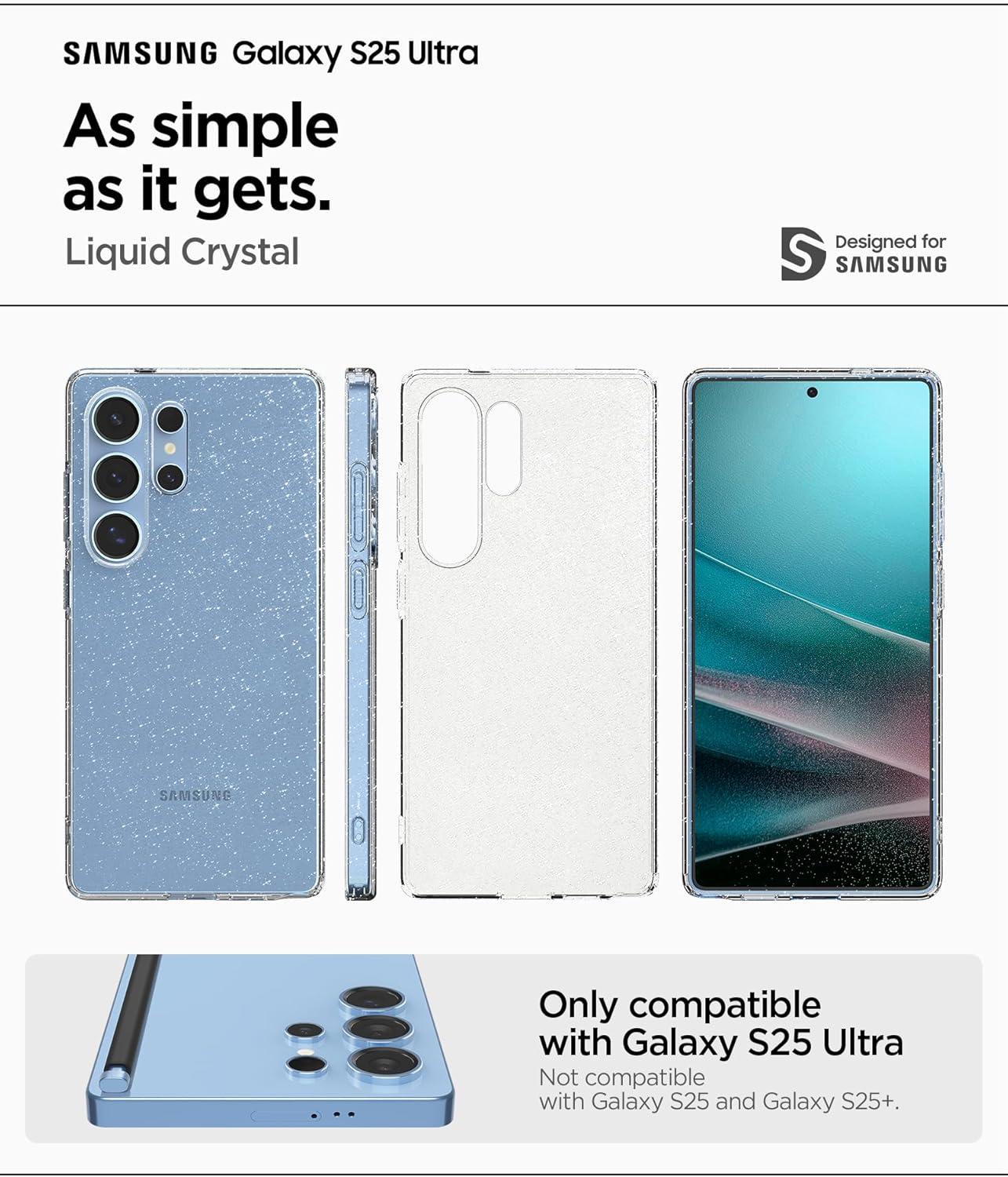 imageSpigen Liquid Crystal Designed for Galaxy S25 Ultra Case 2025 AntiYellowing MilitaryGrade Protection Space CrystalCrystal Quartz