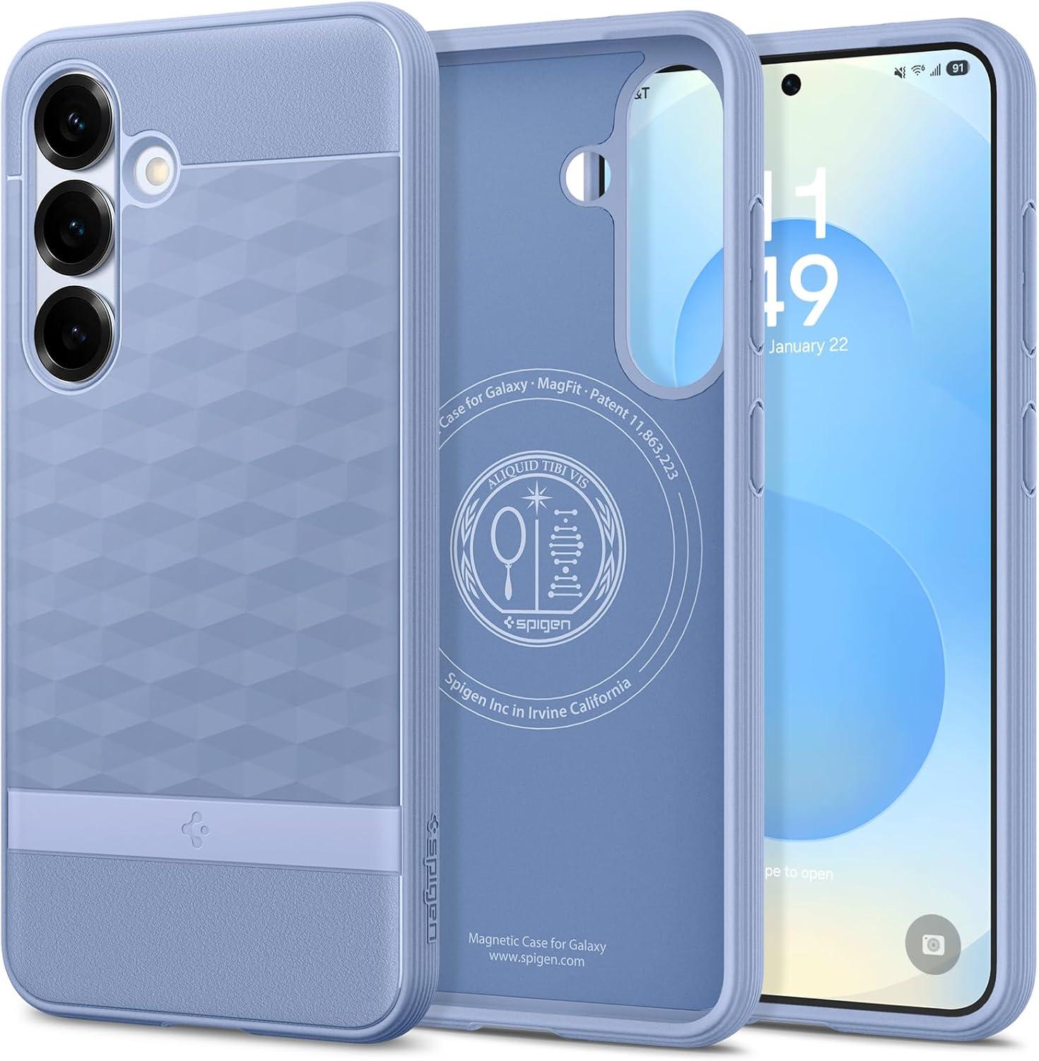 imageSpigen Parallax MagFit Designed for Galaxy S25 Plus Case Fast Wireless Charging 2025 Sage GreenPurpleish