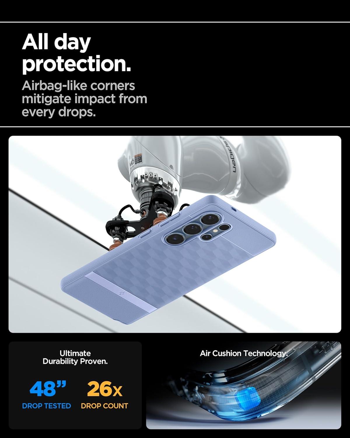 imageSpigen Parallax MagFit Designed for Galaxy S25 Plus Case Fast Wireless Charging 2025 Sage GreenPurpleish