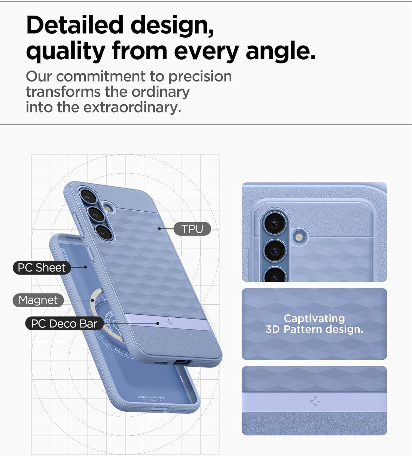 imageSpigen Parallax MagFit Designed for Galaxy S25 Plus Case Fast Wireless Charging 2025 Sage GreenPurpleish