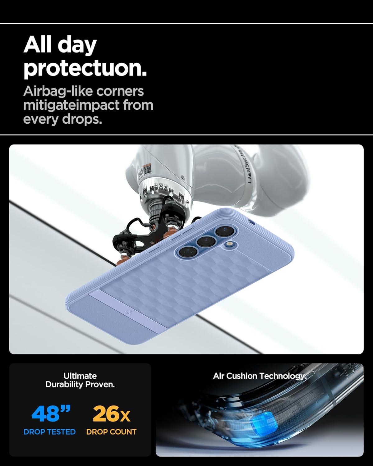 imageSpigen Parallax MagFit Designed for Galaxy S25 Plus Case Fast Wireless Charging 2025 Sage GreenPurpleish