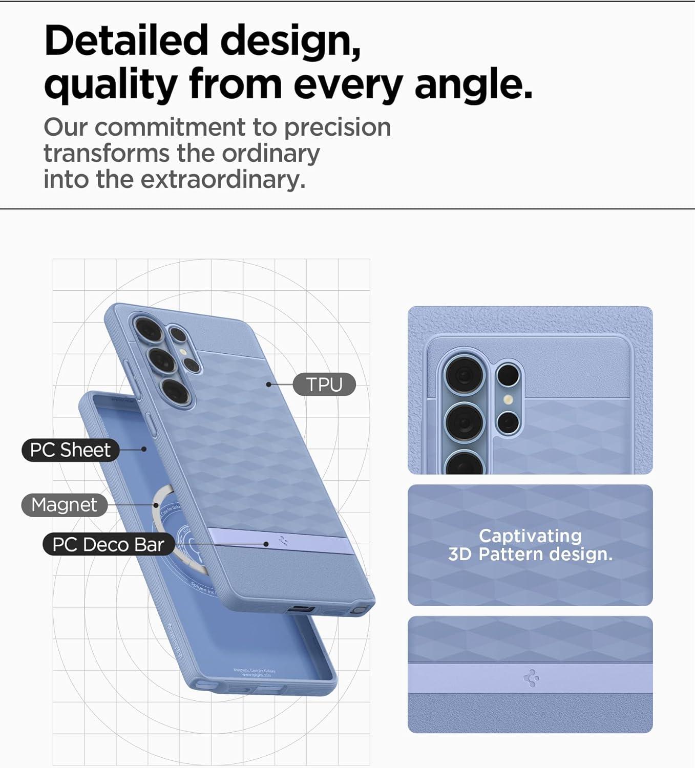 imageSpigen Parallax MagFit Designed for Galaxy S25 Plus Case Fast Wireless Charging 2025 Sage GreenPurpleish