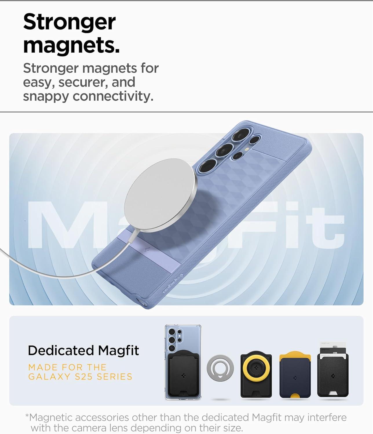 imageSpigen Parallax MagFit Designed for Galaxy S25 Plus Case Fast Wireless Charging 2025 Sage GreenPurpleish