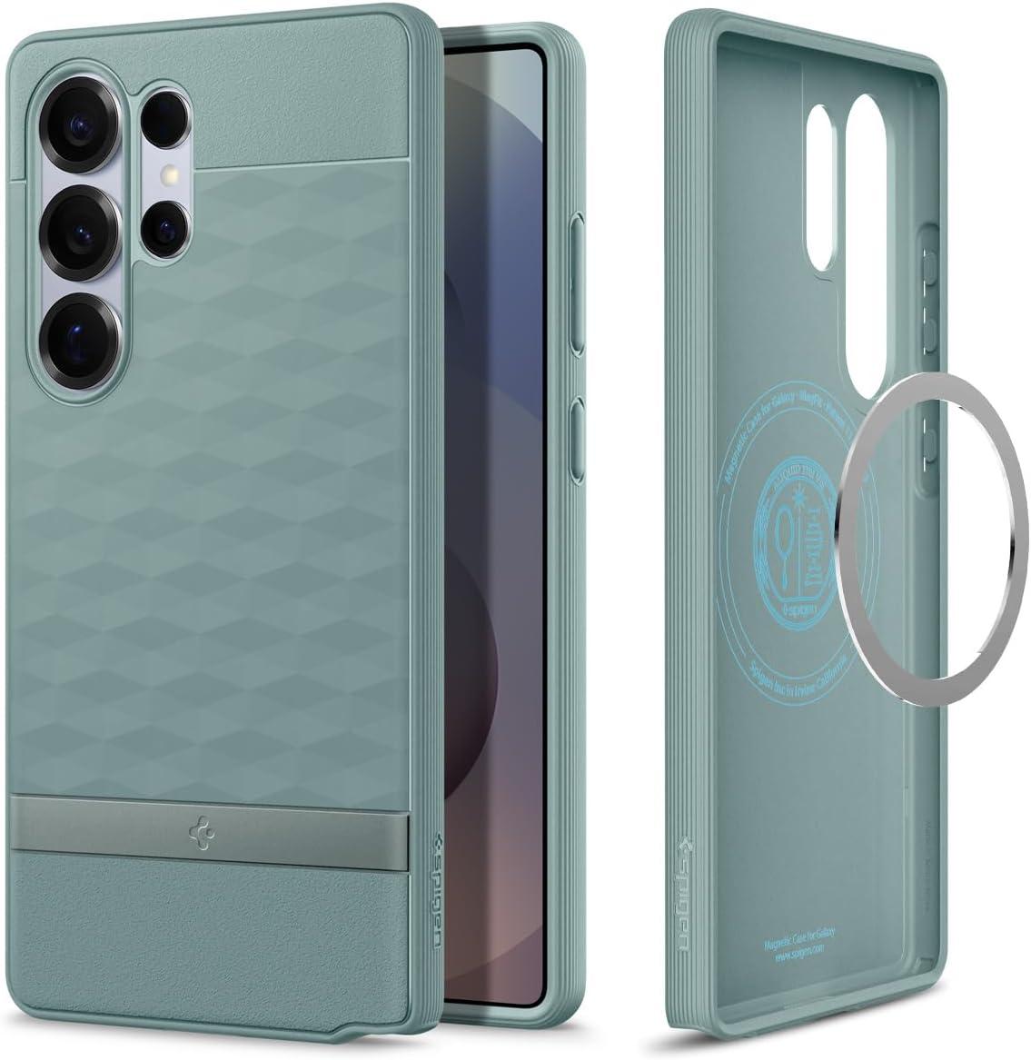 imageSpigen Parallax MagFit Designed for Galaxy S25 Plus Case Fast Wireless Charging 2025 Sage GreenSage Green