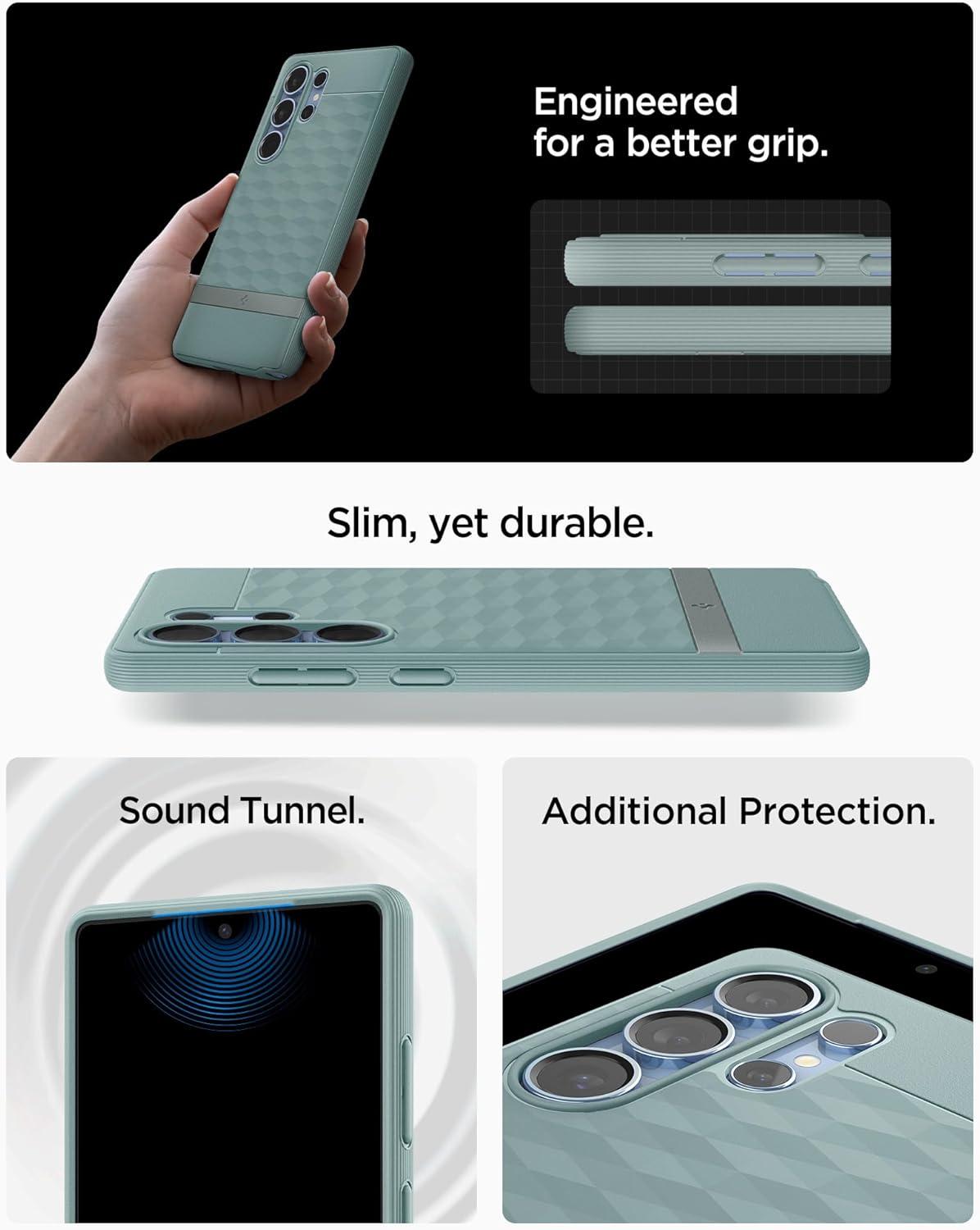 imageSpigen Parallax MagFit Designed for Galaxy S25 Plus Case Fast Wireless Charging 2025 Sage GreenSage Green