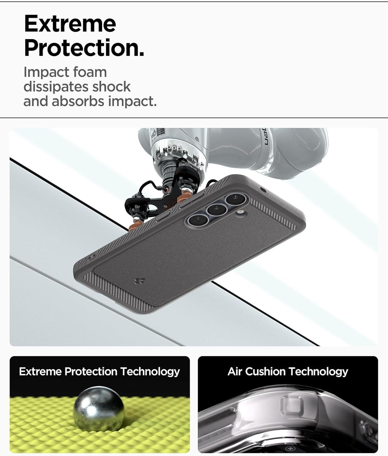 imageSpigen Rugged Armor MagFit Designed for Galaxy S25 Plus Case Fast Wireless ChargingMagnet for Galaxy 2025 Matte BlackMarble Gray