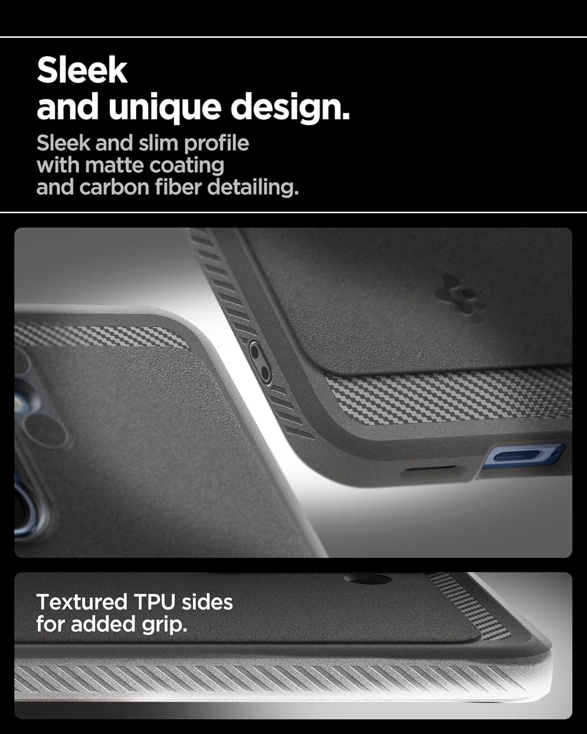 imageSpigen Rugged Armor MagFit Designed for Galaxy S25 Plus Case Fast Wireless ChargingMagnet for Galaxy 2025 Matte BlackMarble Gray