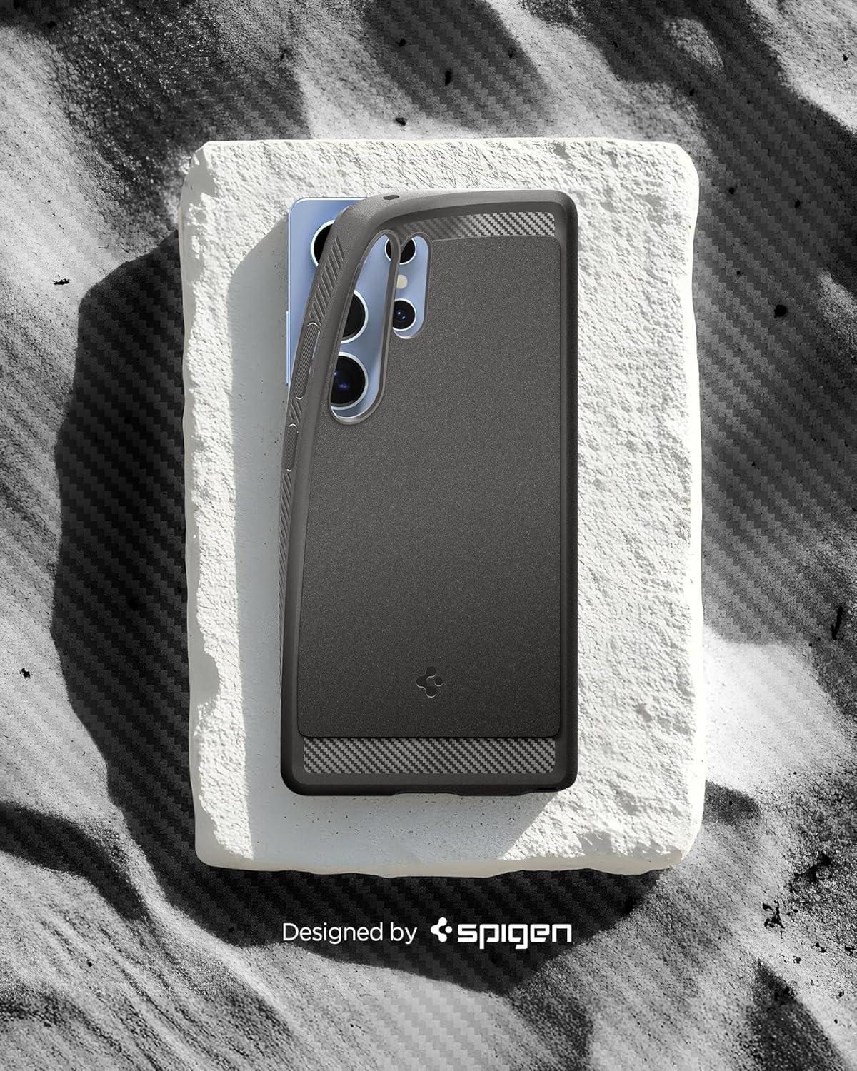 imageSpigen Rugged Armor MagFit Designed for Galaxy S25 Plus Case Fast Wireless ChargingMagnet for Galaxy 2025 Matte BlackMarble Gray