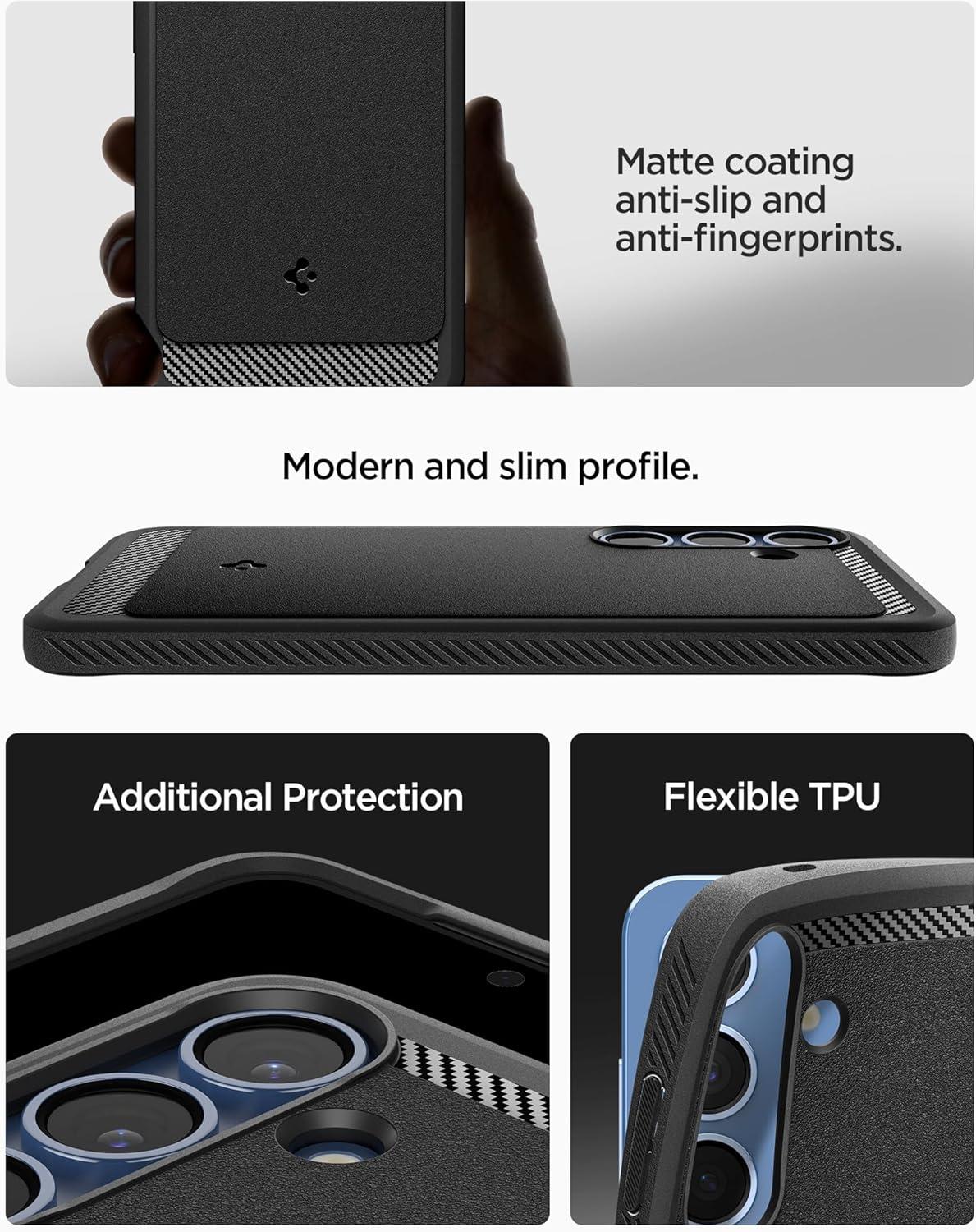 imageSpigen Rugged Armor MagFit Designed for Galaxy S25 Plus Case Fast Wireless ChargingMagnet for Galaxy 2025 Matte BlackMatte Black