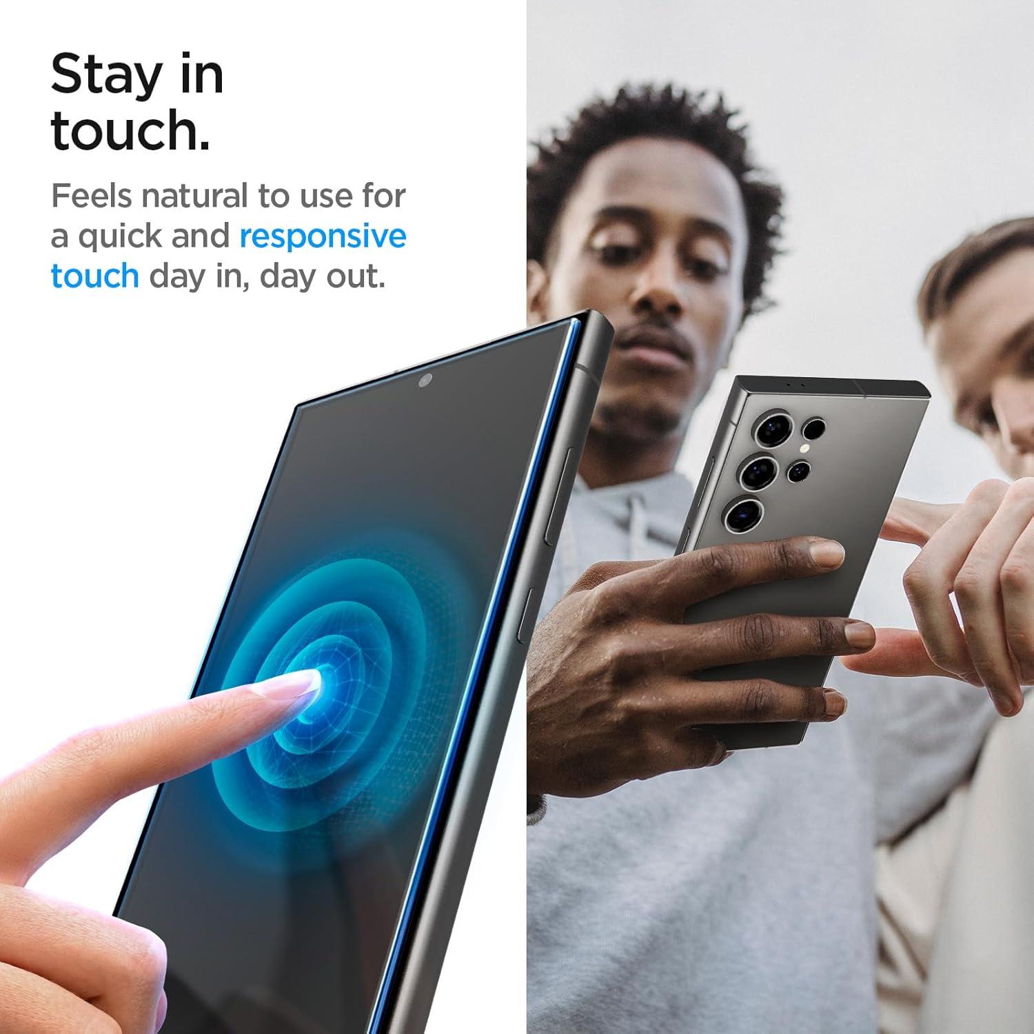 imageSpigen Tempered Glass Screen Protector GlasTR EZ FIT Privacy Designed for Galaxy S25 Plus Galaxy S24 Plus Case Friendly 2 PackGalaxy S24 Ultra