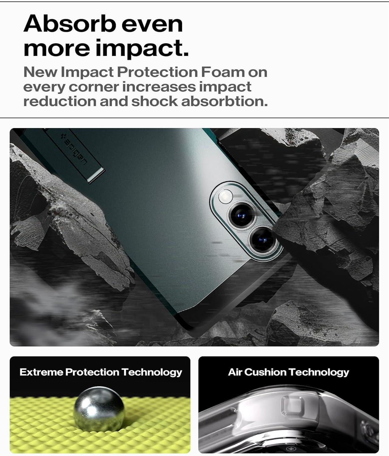 imageSpigen Tough Armor Ai MagFit Designed for Galaxy S25 Plus Case Kickstand Fast Wireless Charging 2025 Abyss Green Ai MagFit Kickstand 2025Abyss Green