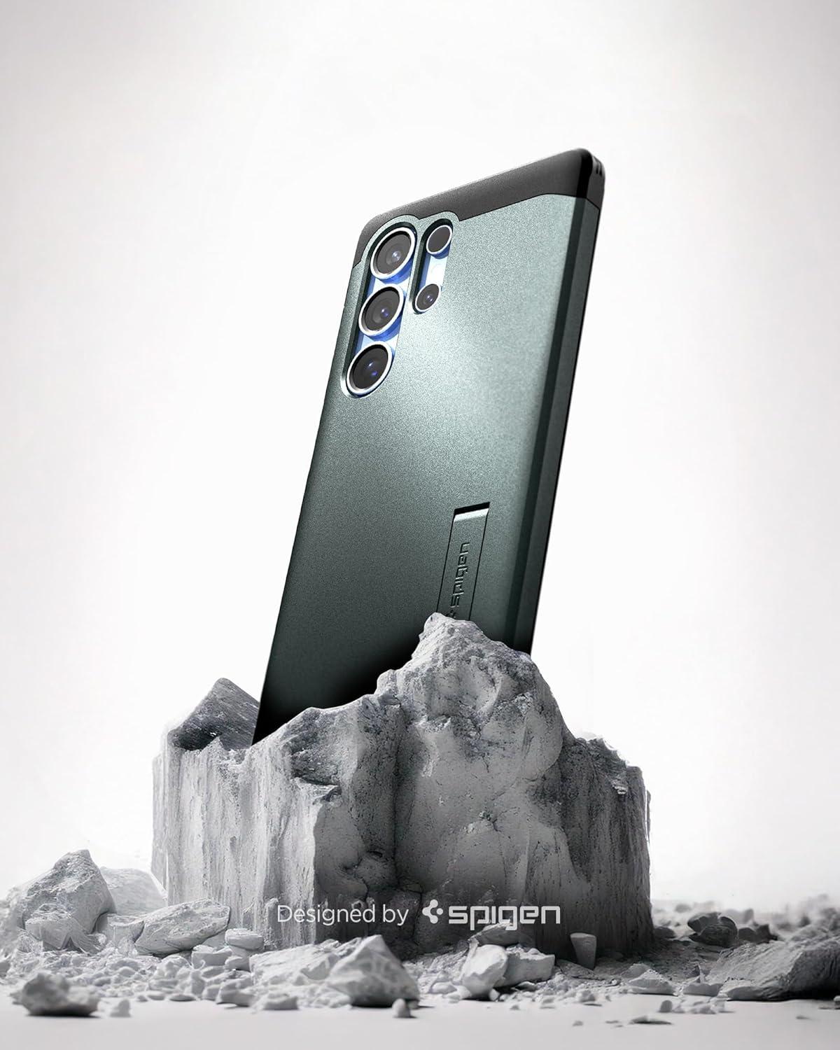 imageSpigen Tough Armor Ai MagFit Designed for Galaxy S25 Plus Case Kickstand Fast Wireless Charging 2025 Abyss Green Ai MagFit Kickstand 2025Abyss Green