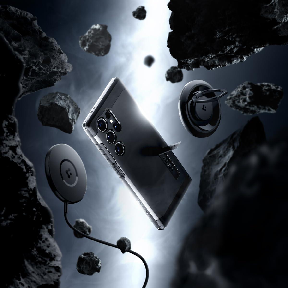 imageSpigen Tough Armor Ai MagFit Designed for Galaxy S25 Plus Case Kickstand Fast Wireless Charging 2025 Abyss Green Ai MagFit Kickstand 2025Black