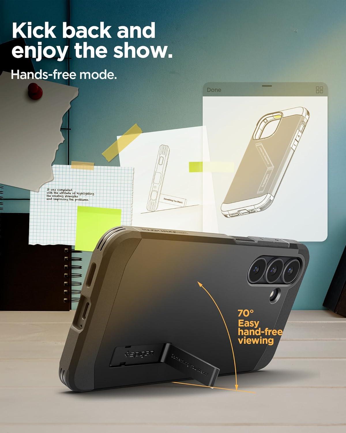 imageSpigen Tough Armor Ai MagFit Designed for Galaxy S25 Plus Case Kickstand Fast Wireless Charging 2025 Abyss Green Ai MagFit Kickstand 2025Black