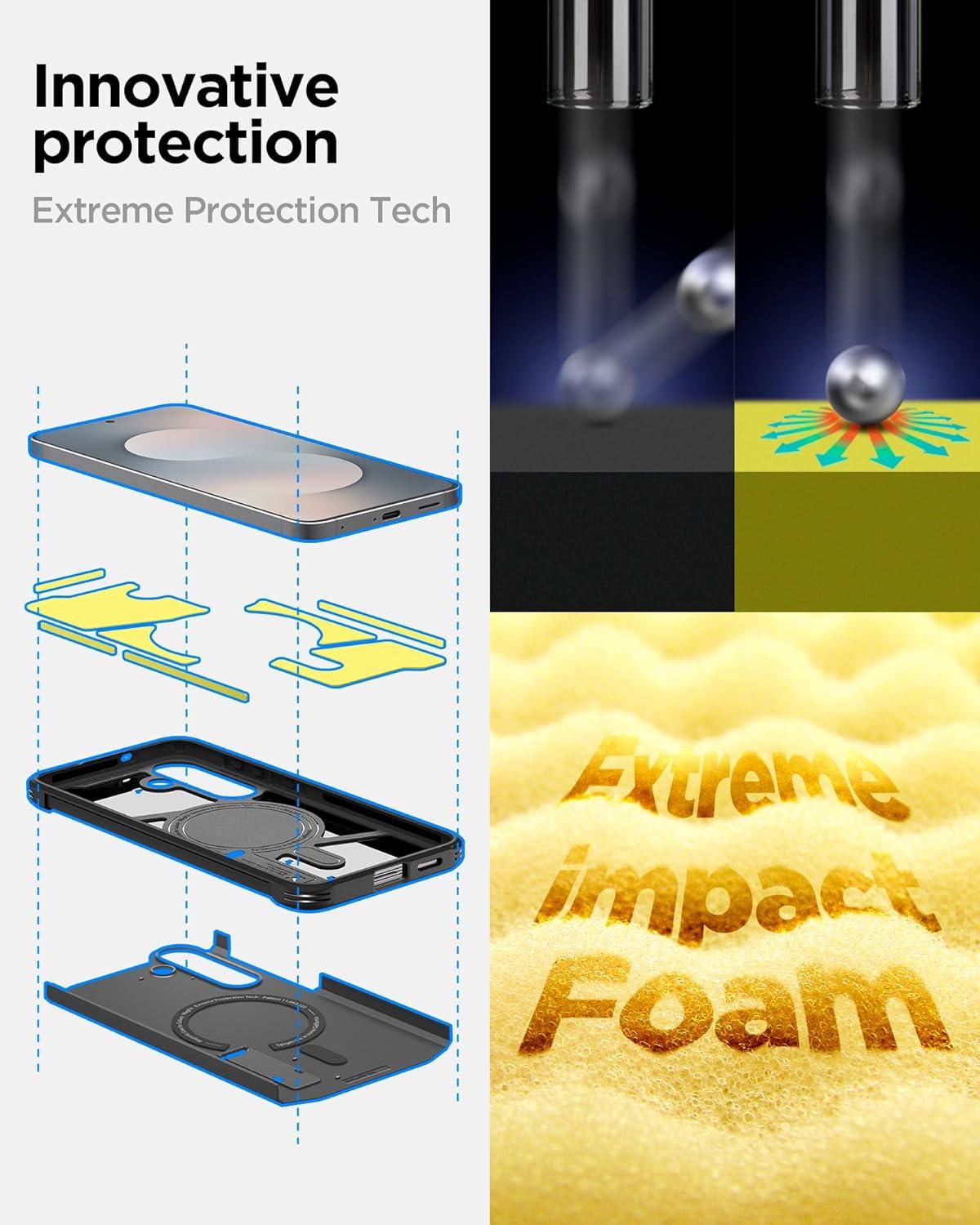 imageSpigen Tough Armor Ai MagFit Designed for Galaxy S25 Plus Case Kickstand Fast Wireless Charging 2025 Abyss Green Ai MagFit Kickstand 2025Black