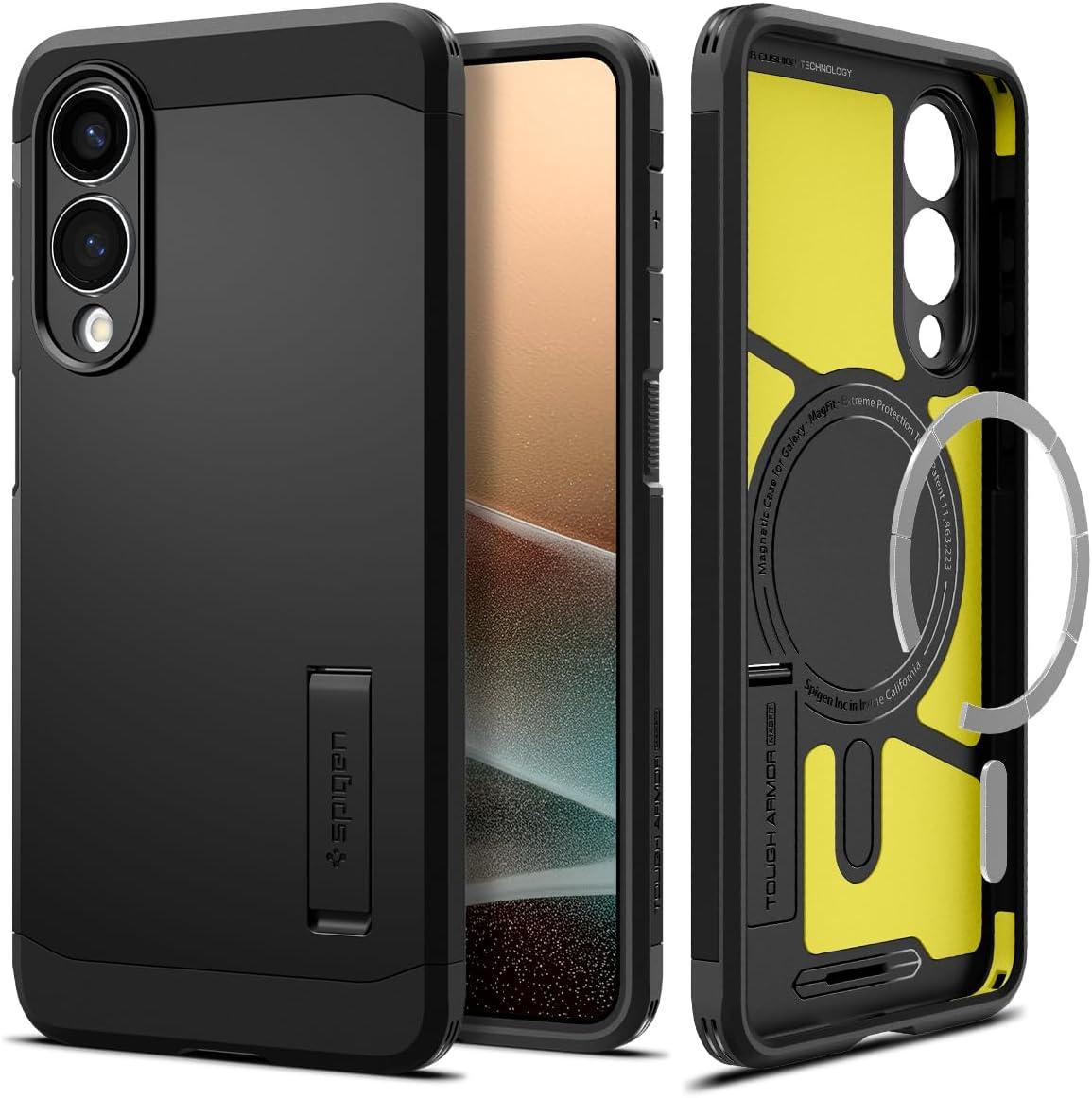 imageSpigen Tough Armor Ai MagFit Designed for Galaxy S25 Plus Case Kickstand Fast Wireless Charging 2025 Abyss Green Ai MagFit Kickstand 2025Black