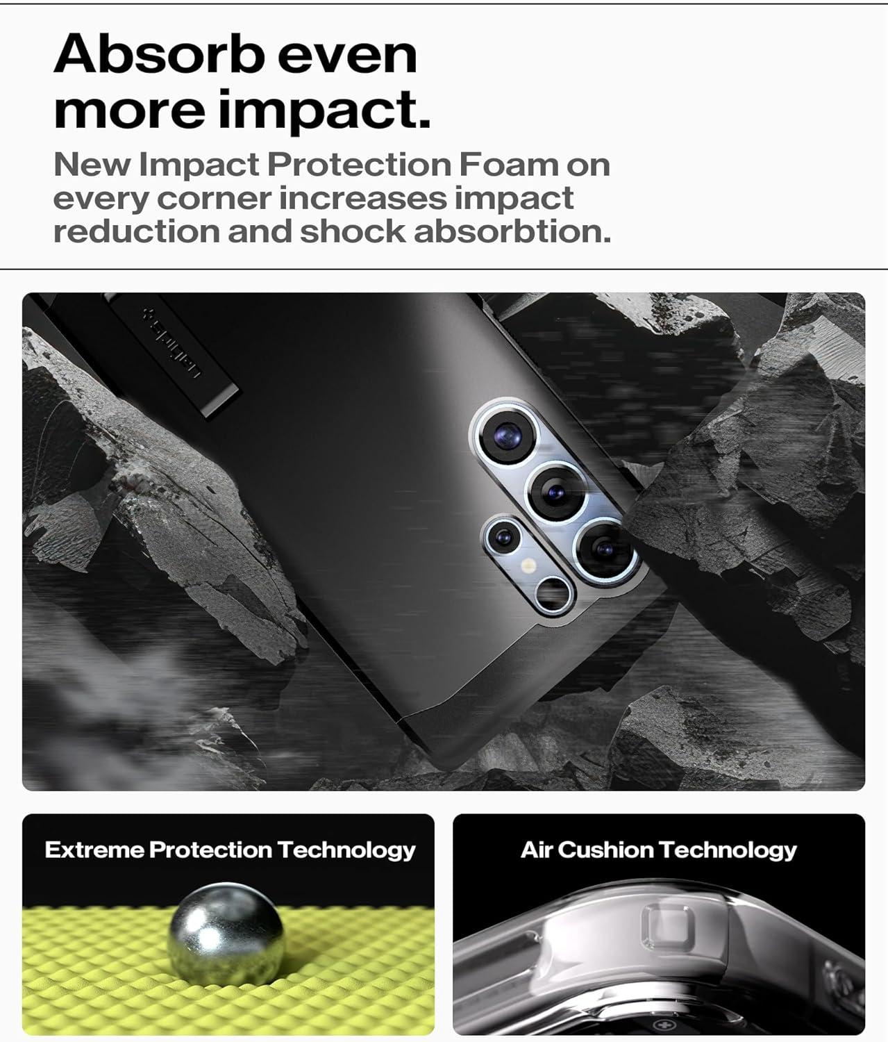 imageSpigen Tough Armor Ai MagFit Designed for Galaxy S25 Plus Case Kickstand Fast Wireless Charging 2025 Abyss Green Ai MagFit Kickstand 2025Black