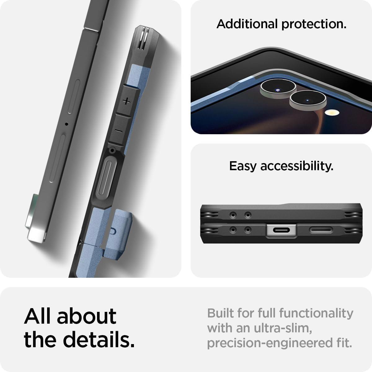 imageSpigen Tough Armor Pro MagFit for Galaxy Z Flip 7 FE Case and Z Flip 6 Case Not Compatible with Flip 7 Builtin Magnet Sierra BlueSierra Blue