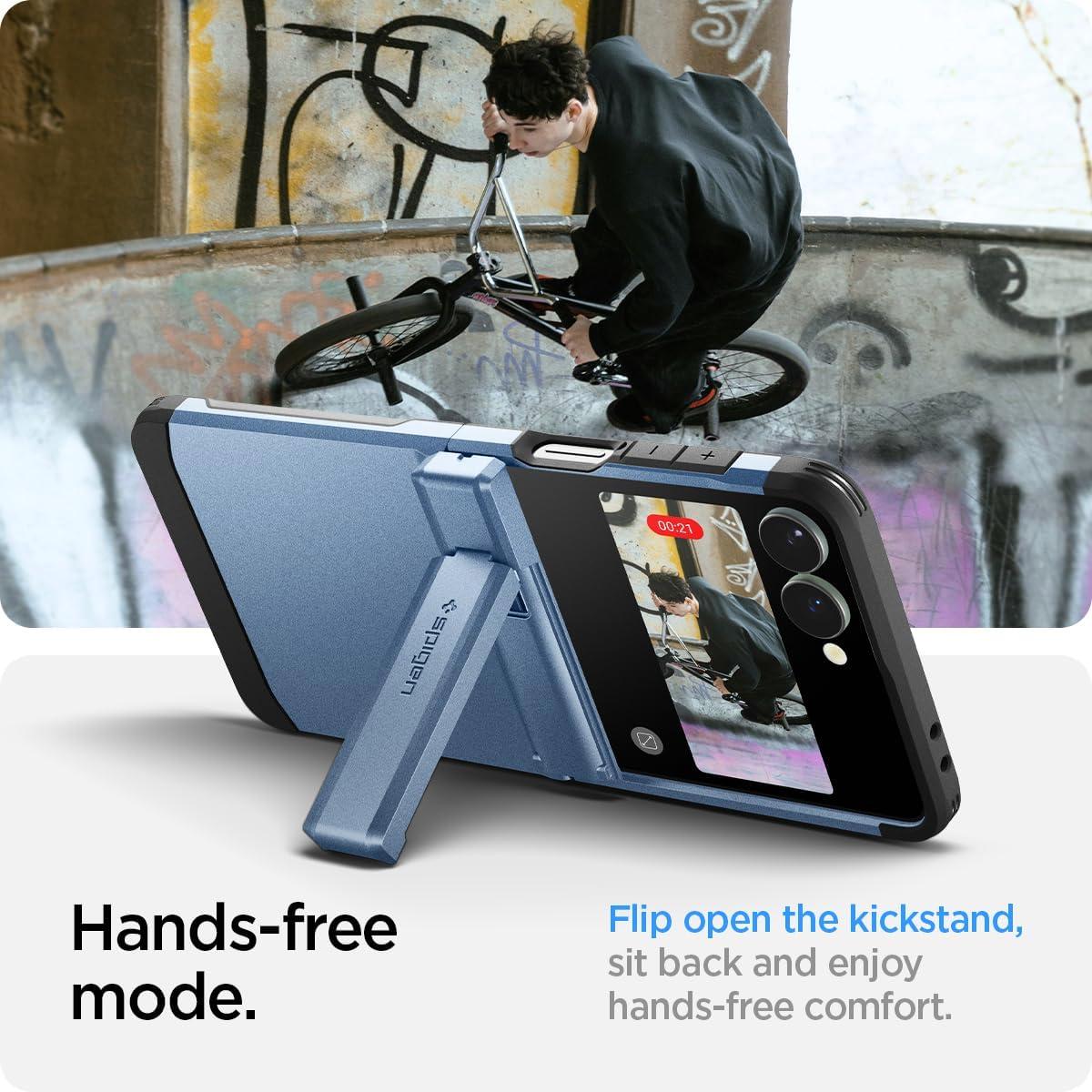 imageSpigen Tough Armor Pro MagFit for Galaxy Z Flip 7 FE Case and Z Flip 6 Case Not Compatible with Flip 7 Builtin Magnet Sierra BlueSierra Blue