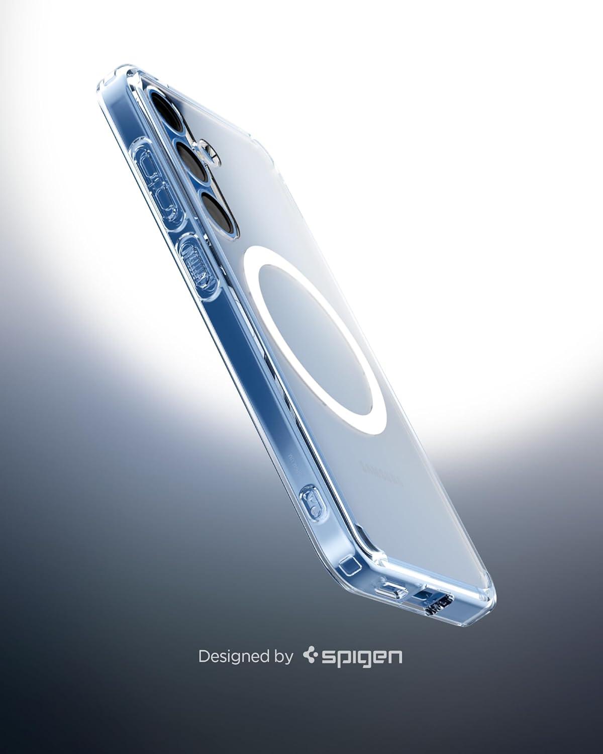 imageSpigen Ultra Hybrid MagFit Designed for Galaxy S25 Plus Case Qi2 CertifiedMagnet for Galaxy 2025 Zero One White Ultra Hybrid MagFit Qi2 Certified Magnet for Galaxy 2025Clear