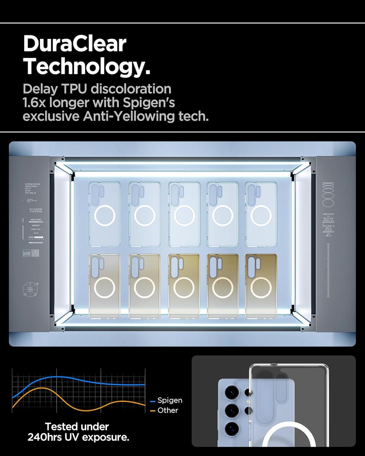 imageSpigen Ultra Hybrid MagFit Designed for Galaxy S25 Plus Case Qi2 CertifiedMagnet for Galaxy 2025 Zero One White Ultra Hybrid MagFit Qi2 Certified Magnet for Galaxy 2025Clear