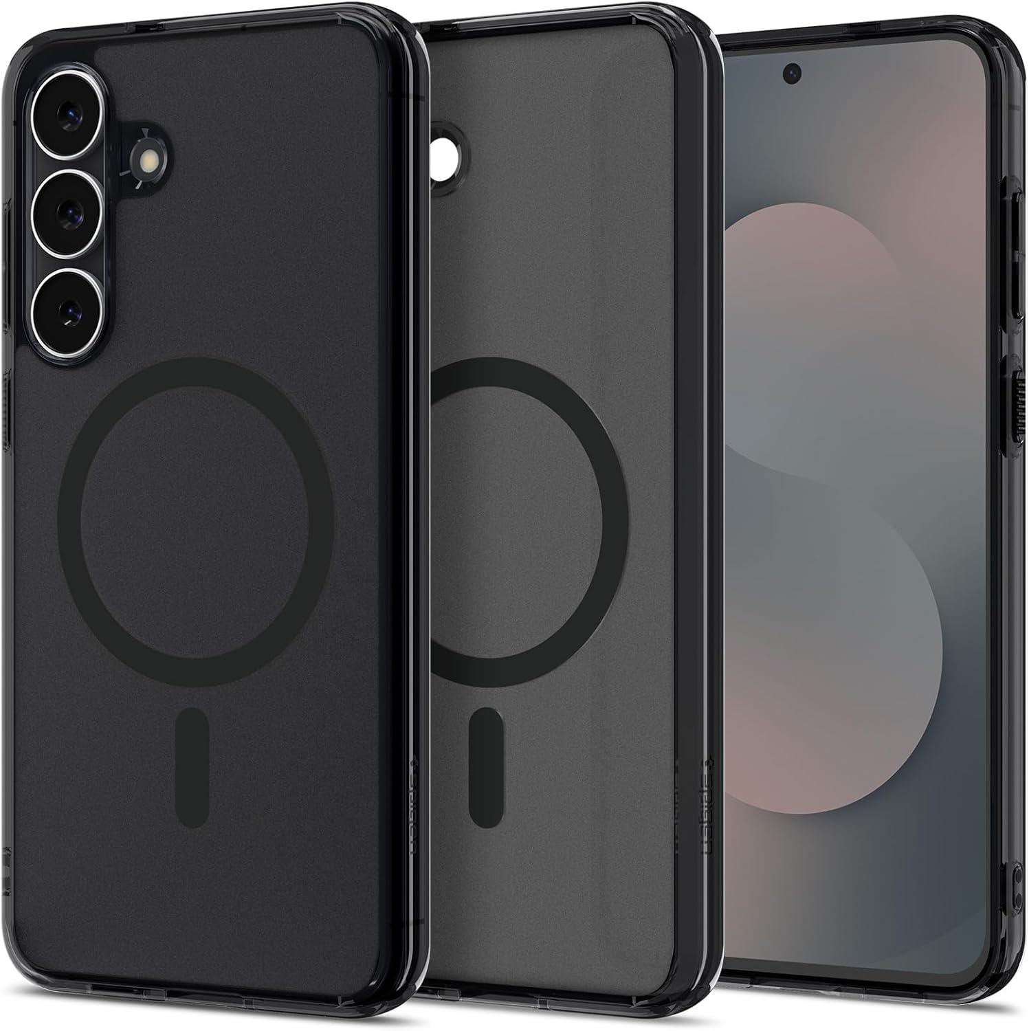 imageSpigen Ultra Hybrid MagFit Designed for Galaxy S25 Plus Case Qi2 CertifiedMagnet for Galaxy 2025 Zero One White Ultra Hybrid MagFit Qi2 Certified Magnet for Galaxy 2025Frost Black