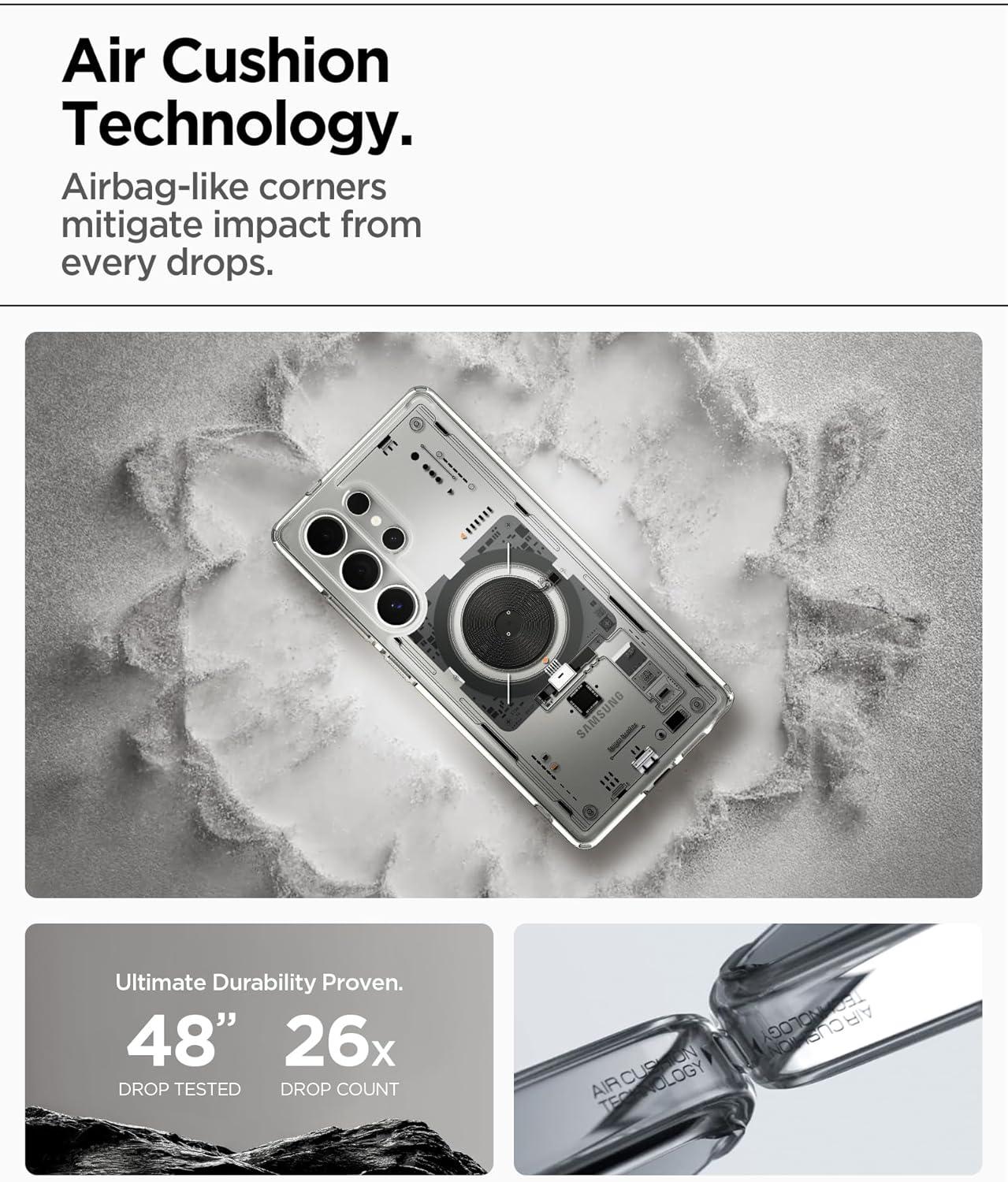 imageSpigen Ultra Hybrid MagFit Designed for Galaxy S25 Plus Case Qi2 CertifiedMagnet for Galaxy 2025 Zero One White Ultra Hybrid MagFit Qi2 Certified Magnet for Galaxy 2025Neo One