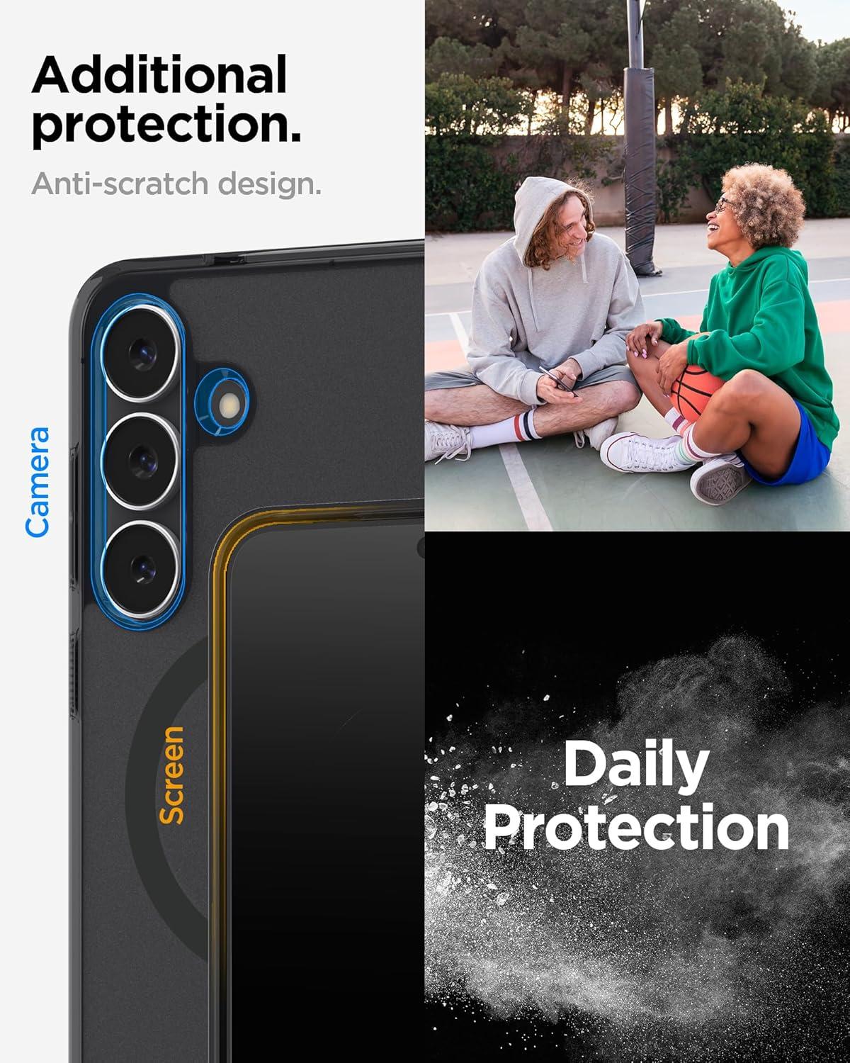 imageSpigen Ultra Hybrid MagFit Designed for Galaxy S25 Plus Case Qi2 CertifiedMagnet for Galaxy 2025 Zero One White Ultra Hybrid MagFit Qi2 Certified Magnet for Galaxy 2025Frost Black