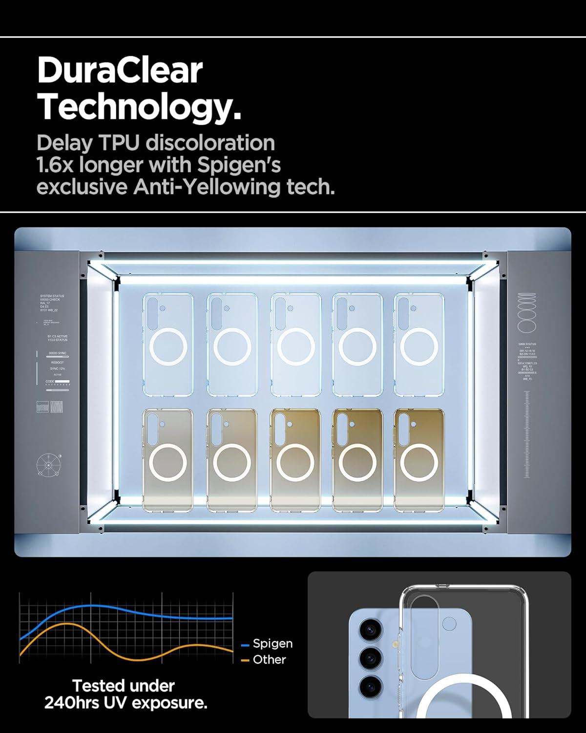 imageSpigen Ultra Hybrid MagFit Designed for Galaxy S25 Plus Case Qi2 CertifiedMagnet for Galaxy 2025 Zero One White Ultra Hybrid MagFit Qi2 Certified Magnet for Galaxy 2025Clear