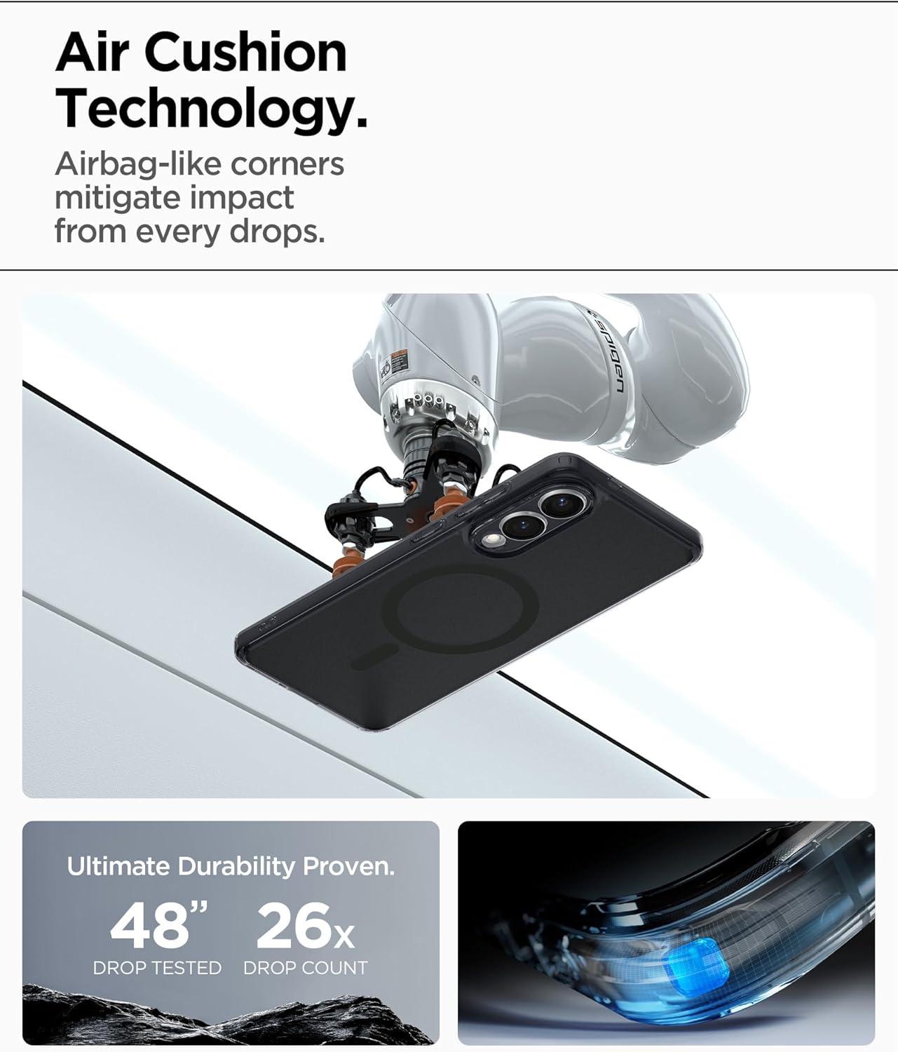 imageSpigen Ultra Hybrid MagFit Designed for Galaxy S25 Plus Case Qi2 CertifiedMagnet for Galaxy 2025 Zero One White Ultra Hybrid MagFit Qi2 Certified Magnet for Galaxy 2025Frost Black