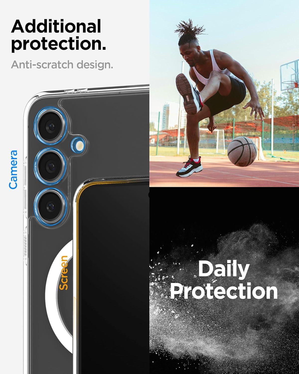 imageSpigen Ultra Hybrid MagFit Designed for Galaxy S25 Plus Case Qi2 CertifiedMagnet for Galaxy 2025 Zero One White Ultra Hybrid MagFit Qi2 Certified Magnet for Galaxy 2025Clear