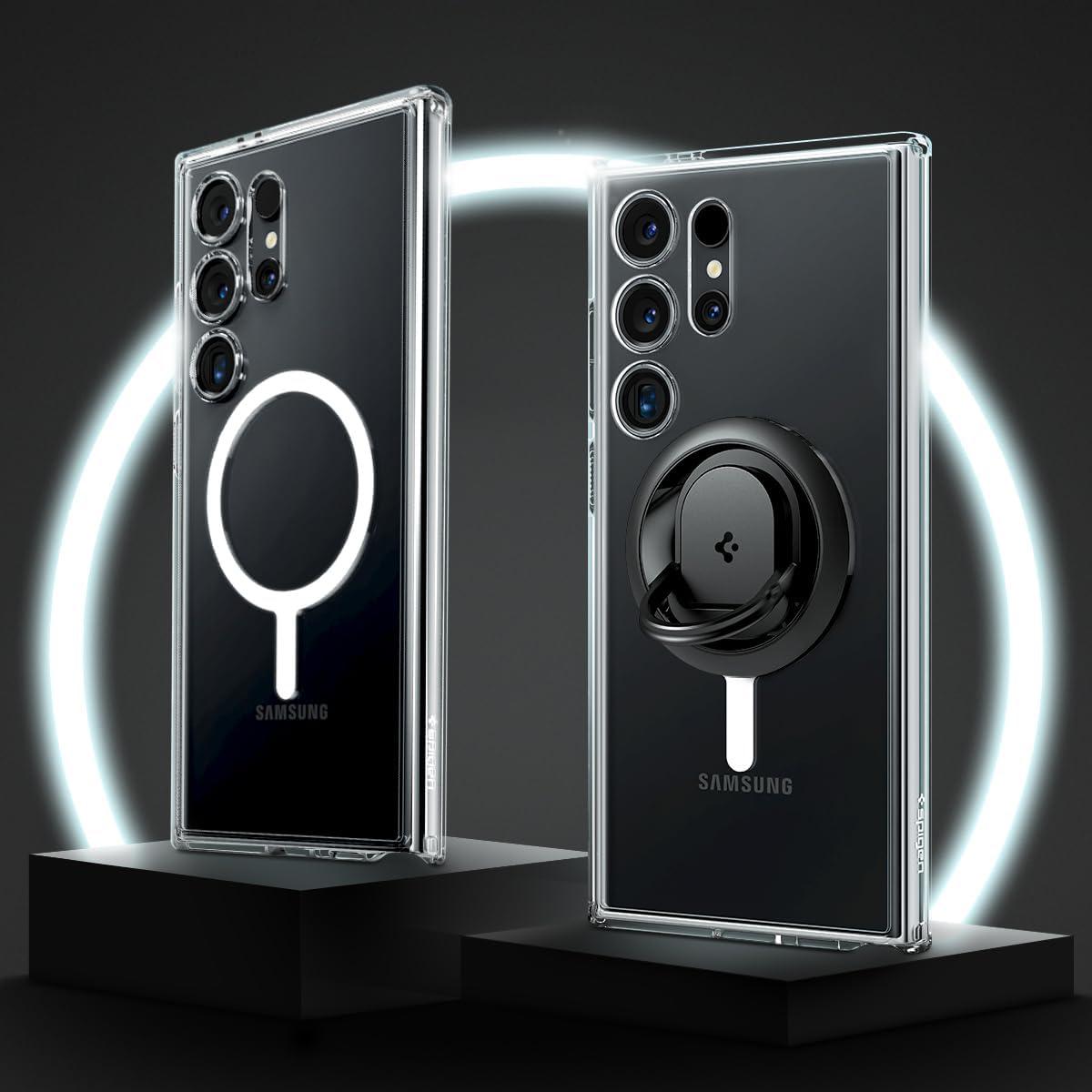 imageSpigen Ultra Hybrid MagFit Designed for Galaxy S25 Plus Case Qi2 CertifiedMagnet for Galaxy 2025 Zero One White Ultra Hybrid MagFit Qi2 Certified Magnet for Galaxy 2025Clear